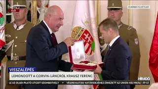 Lemondott a Corvin-láncról Krausz Ferenc - HírTV