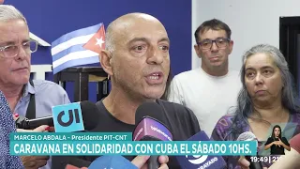 El Pit Cnt convoca a una caravana en apoyo a Cuba, por la Paz y contra el bloqueo de Estados Unidos