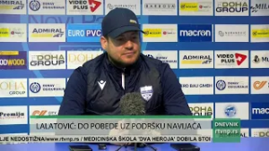 Lalatović: Uz podršku navijača do pozitivnog rezultata protiv TSC