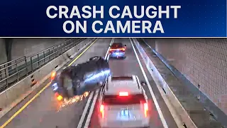 Wild crash in Boston's Ted Williams Tunnel brings morning traffic to a standstill