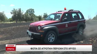 Φωτιά σε αγροτική περιοχή στο Χρυσό Σερρών