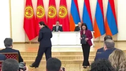 Ceremony for the signing and exchange of documents between Armenia and Kyrgyzstan
