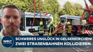 GELSENKIRCHEN: Two trams collide! Many seriously injured in tram tragedy