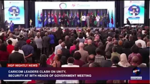 CARICOM LEADERS CLASH ON UNITY, SECURITY AT 50TH HEADS OF GOVERNMENT MEETING