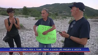 EMERGENZA IDRICA PER IL FIUME TRIGNO A CAUSA DEI PRELIEVI E SICCITÀ