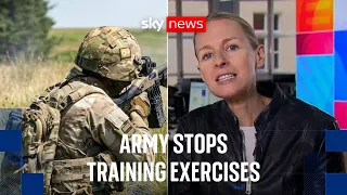 Army stops training exercises over lack of money