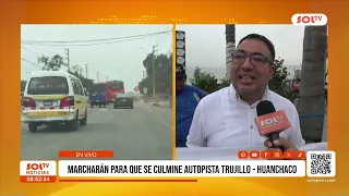 Trujillo: Residents protest to demand completion of the Trujillo-Huanchaco highway