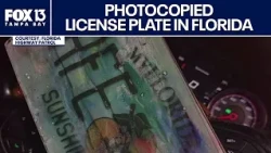 Florida driver pulled over with photocopied license plate