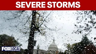 Severe storms bring heavy rain and a confirmed waterspout to the DC region
