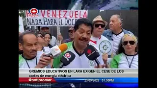 Education unions in Lara demand an end to power outages
