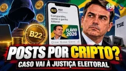 Website offers cryptocurrency in exchange for sharing messages in favor of Flávio Bolsonaro