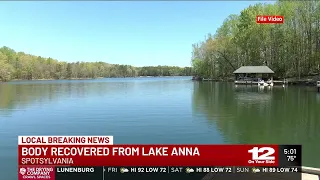 Body recovered from Lake Anna