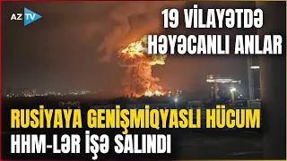 TƏCİLİ! Rusiyaya KÜTLƏVİ HÜCUM: 19 vilayət ATƏŞ ALTINDA - 100-lərlə səma silahı sərhədi keçdi