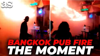 BANGKOK PUB INFERNO: footage captures TERRIFYING MOMENT fire engulfs entrance killing 27