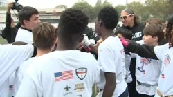 New Orleans Saints host flag football clinic for youth in Paris