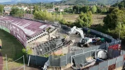 Demolition work begins at the "Città di Arezzo" Municipal Stadium