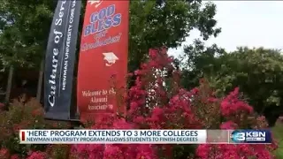 Newman expanding program that allows students to finish degrees