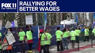 Disneyland hotel workers protest over fair wages