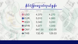 ငွေဈေး ရွှေဈေး (၅ ရက် ဇူလိုင်လ ၂၀၂၆ ညနေပိုင်း)