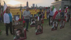 Demonstrations in Atlanta in support of attacks on Iran, those against it