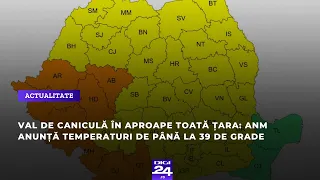Val de caniculă în aproape toată țara: ANM anunță temperaturi de până la 39 de grade