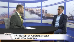 A hétvégi faültetés után most újabb munkálatok vannak a Helikon parkban