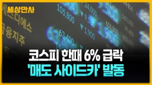 코스피 한때 6% 급락…'매도 사이드카' 발동 [세상만사] #코스피 #급락 #매도사이드카