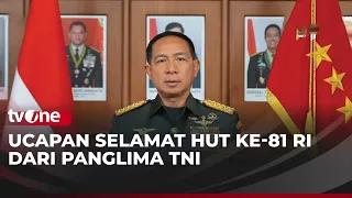 Panglima TNI - Jenderal TNI Agus Subiyanto Menyampaikan Ucapan Selamat HUT ke 81 Kemerdekaan RI