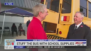 FOX8 is in High Point today! Stop by the S. Main St. Walmart to donate school supplies for Stuff the