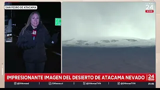 Impresionante imagen del Desierto de Atacama nevado