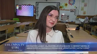 ALEXANDRA ELENA NEACȘU SCORED A PERFECT 10 ON HER BACCALAUREATE EXAM - "CONSTANTIN CANTACUZINO" P...