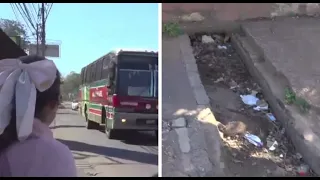 San Lorenzo passengers demand decent bus stops and street improvements