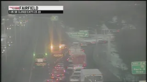Pedestrian struck by vehicle closes portion of I-95 South in Fairfield