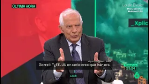 Josep Borrell: "Vender que el ataque es para preservar la paz es engañar al mundo" - laSexta Xplica