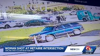 Surveillance footage shows JPSO respond to shooting that left woman seriously hurt in Metairie