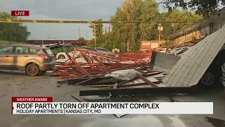 61 residents displaced after storm blows roof off Kansas City apartment complex