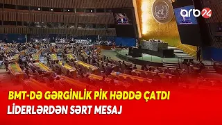 BMT-də diqqətçəkən anlar - Trampdan SƏRT mesaj - Kim zalı tərk etdi ?