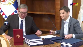 Vučić predao dužnost predsednika Republike Ani Brnabić / RTV Vranje / 28.09.2026.