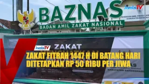 ZAKAT FITRAH 1447 H DI BATANG HARI DITETAPKAN RP 50 RIBU PER JIWA