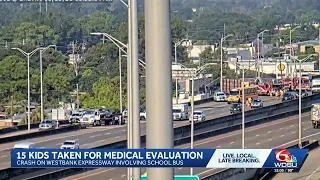15 children injured after school bus crash on Westbank Expressway