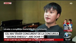 The youngest contestant at the George Enescu Competition is only 11 years old