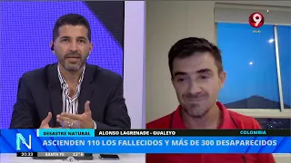 He is from Entre Ríos, lives in Cali, and shares the state of the city following the earthquake