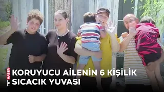 The foster family’s home full of happiness