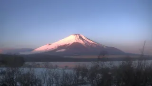 山中湖ライブカメラ タイムラプス映像（2026年2月19日） 提供：UTYテレビ山梨