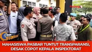 Dinilai Tak Transparan, Kepala Inspektorat Pasbar Diprotes Mahasiswa