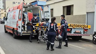 Two people injured in accident in downtown Patos de Minas