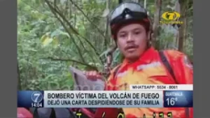 Bombero dejó mensaje de despedida para su familia