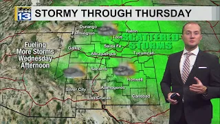 Storm chances increase Wednesday, Thursday with near record heat