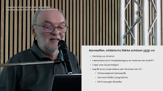 Prof. Dr. Karl Hans Bläsius @ EKD: Last resort - nuclear weapons?