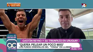 Gastón "Tonga" Reyno spoke after his victory at the Antel Arena